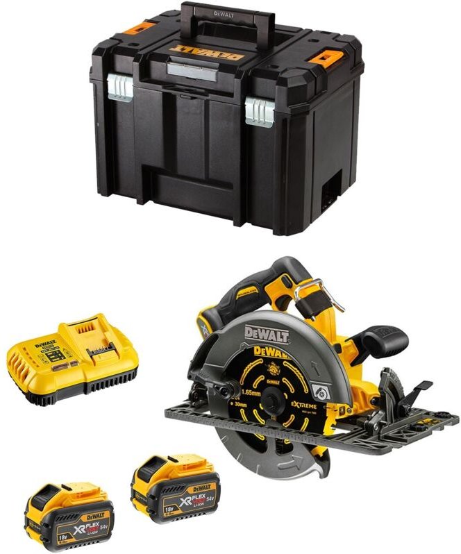 Werkzeuge - 54V Akku-Kreissäge 190 mm, 2x Akku 9,0 Ah flexvolt, Ladegerät DCS579X2 - Dewalt