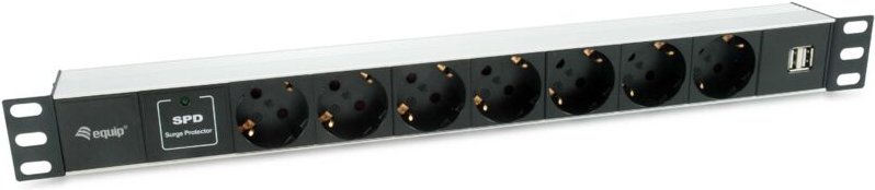 Equip Steckdosenleiste 19(1HE)7fach Schuko16A,1,8m Kabl. si (333315)