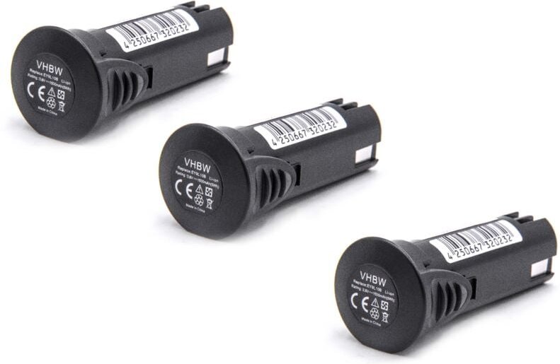 Vhbw - 3x Akku kompatibel mit Panasonic EZ7411, EZ7411LA1J, EZ7411X, EZ7410X Elektrowerkzeug (1500 mAh, Li-Ion, 3,6 v)