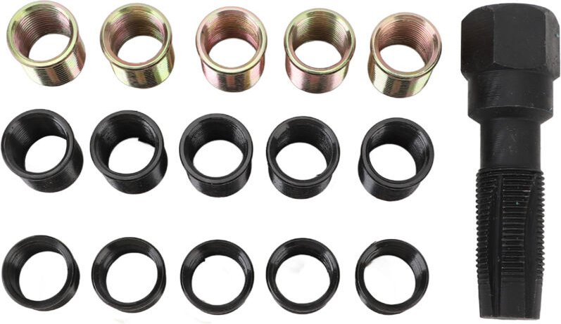 Chiciris Kohlenstoffstahl M14x1,25 Hochfestes M16 x 1,25 Zündkerzengewinde-Reparaturwerkzeug für Kfz-Motorenreparaturen