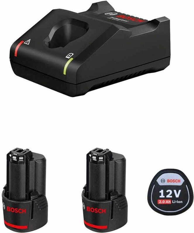 Power Set Bosch 2 x 12V 2,0 Ah + GAL12V-40)