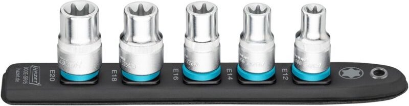 SmartRail, Vierkant hohl 12,5 mm (1/2), Außen torx Profil, Anzahl Werkzeuge: 5 - Hazet