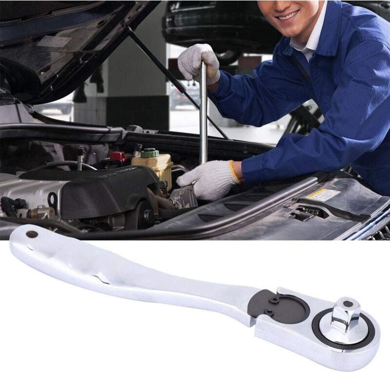 Ratschenschlüssel, Schraubenschlüssel-Reparaturwerkzeug, multifunktionales Zweiwege-Handreparaturwerkzeug mit 3 Stecknus...