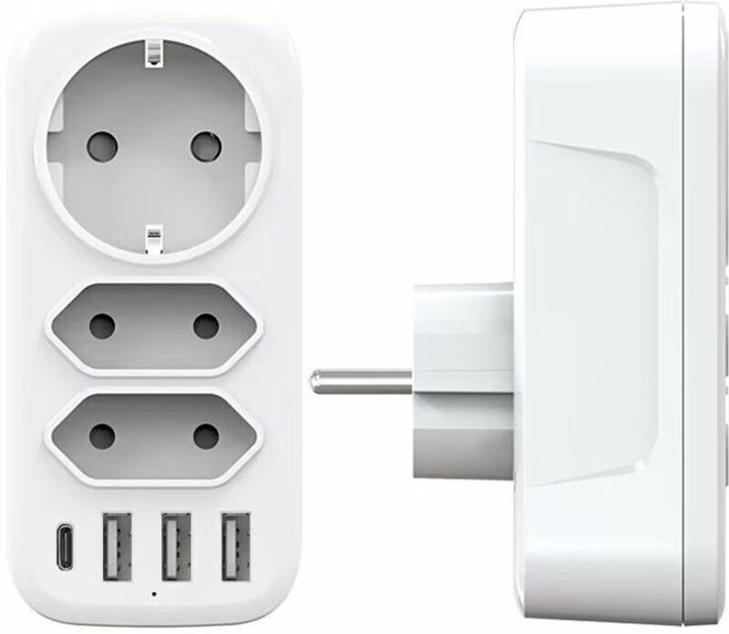 AC-Steckdosen und 3 USB-Anschlüsse (3 A) – 6-in-1-Ladegerät mit 4000 W – Intelligentes Ladesystem – Kompatibel mit allen...