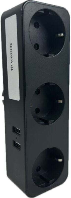 Wandsteckdosenleiste, 5-in-1 USB-Mehrfachsteckdose, 3 Steckdosen und 2 USB-Anschlüsse, 4000W USB-Wandsteckdosenleiste, D...