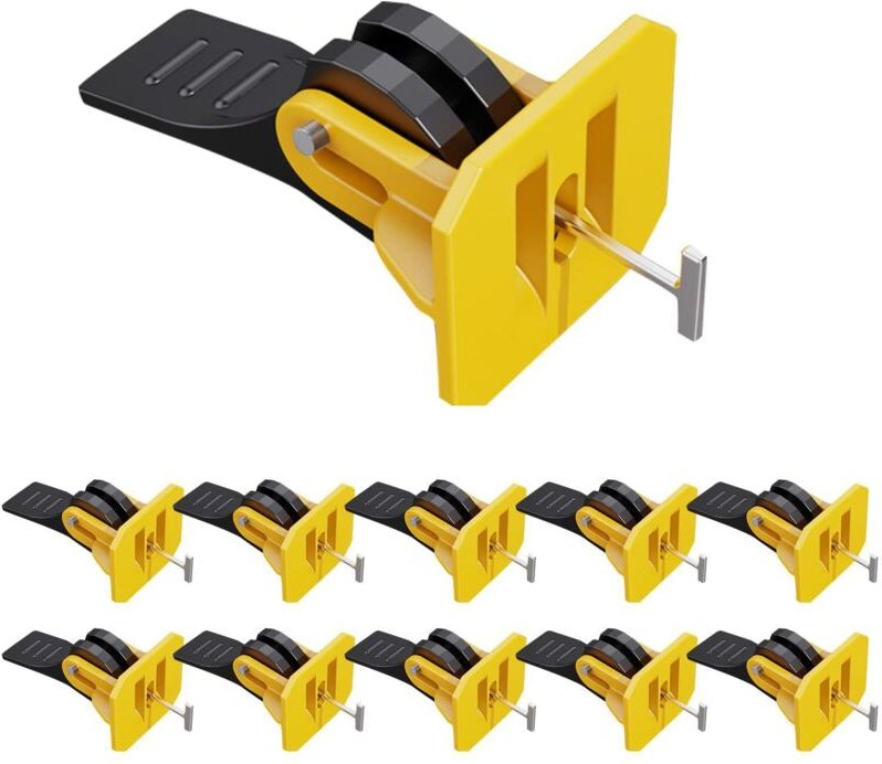 Fliesen-Nivelliersystem-Set – 50-teilig – wiederverwendbar – verstellbar – für 8–12 mm starke Fliesen – 50 auswechselbar...