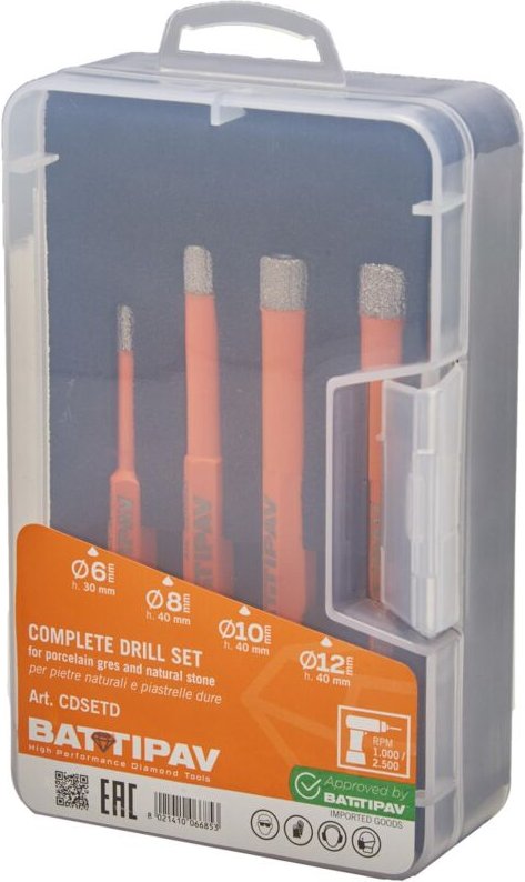 Battipav - Satz diamantbohrer steinzeug marmor granit fur bohrer cdsetd