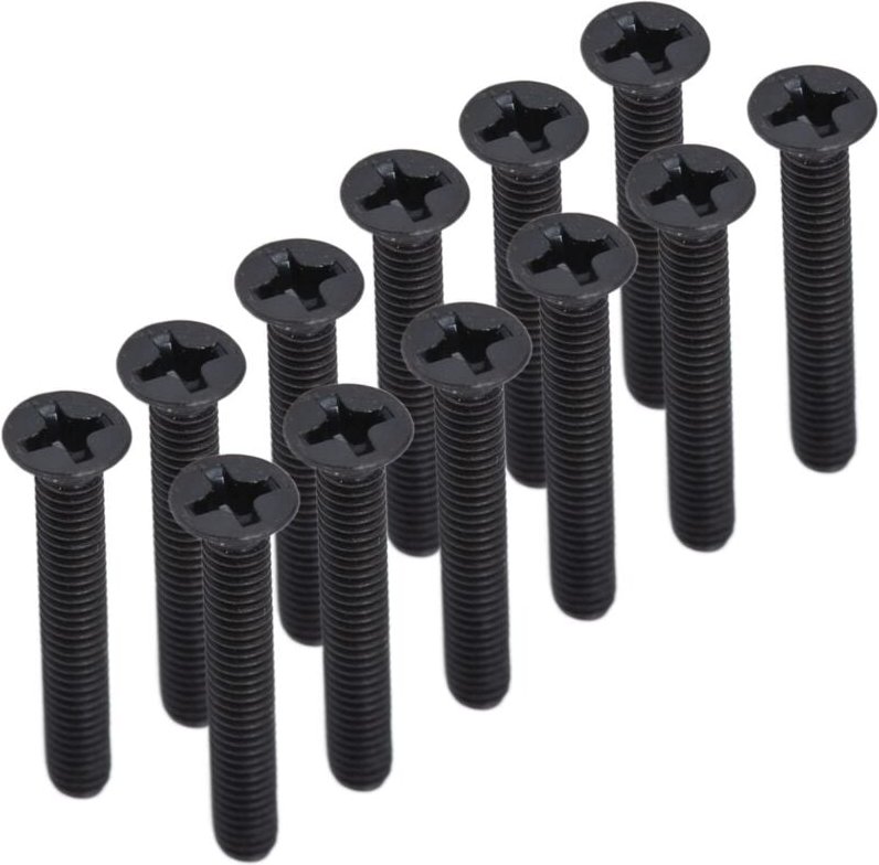 Zoternen - 50 Stück M3 Senkkopfschrauben din 965 Schwarz Verzinkte Senkkopfschraube Maschinenschrauben-Sortiment-Kit(M31...