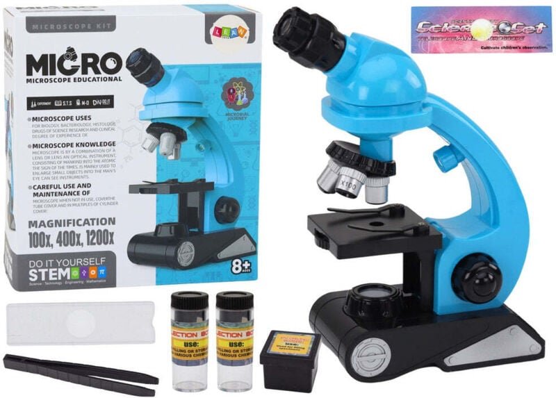 Kids 1200x zoom educational microscope with led light