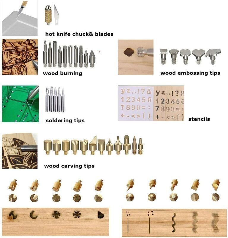 Lötkolben-Set zum Brandmalen von Holz, Betterlife, 37-teilig, 60 W, Hobby-Brenner für Erwachsene, zum Basteln von Kork, ...