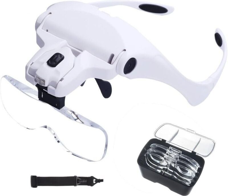 Vergrößerungsglas, beleuchtete Vergrößerungslupe, verstellbare Juwelierlupe mit LED-Beleuchtung zum Lesen, Schmuckherste...