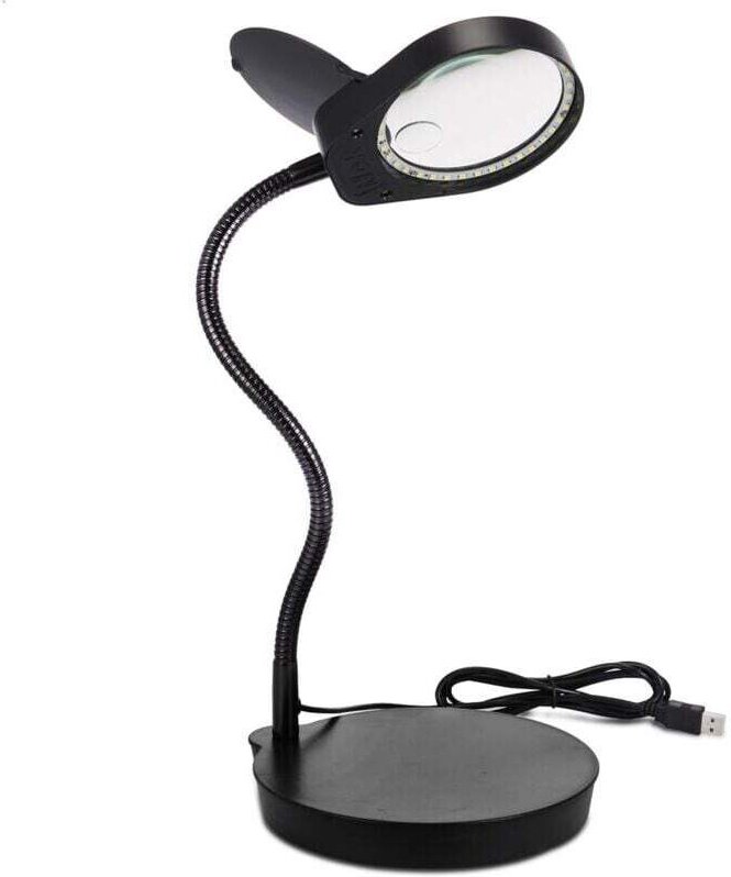 Lupe auf Ständer, 3X 10x Lupenlampe, Beleuchtete Lupe und Ständer, LED-Lupenlampe auf Ständer, zum Lesen, Seniorenlesen,...
