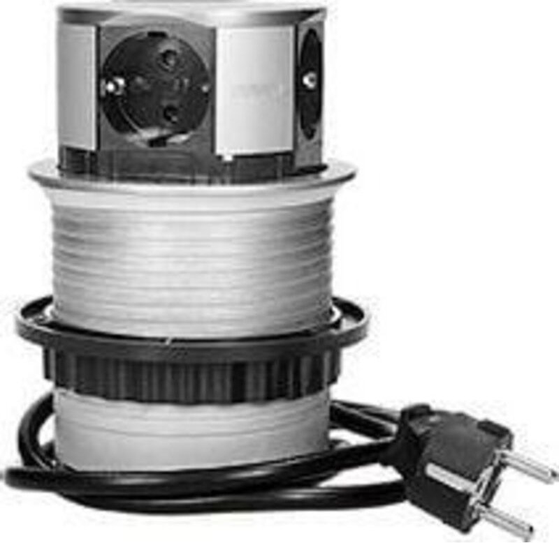 Orno Unterputz-Steckdosensystem Silber 4 Steckdosen