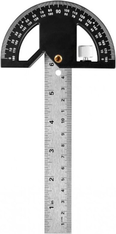 Winkellineal und magnetischer Winkelmesser für die Holzbearbeitung, 304 mm, 0–180 ° Winkelmesser für Markierungszeichnun...