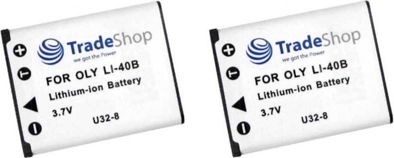 Trade-shop - 2x Kamera Li-Ion Akku 3,7V ersetzt Panasonic N4FUYYYY0046, N4FUYYYY0047, KX-TCA285, KX-TCA385, KX-UDT121, K...