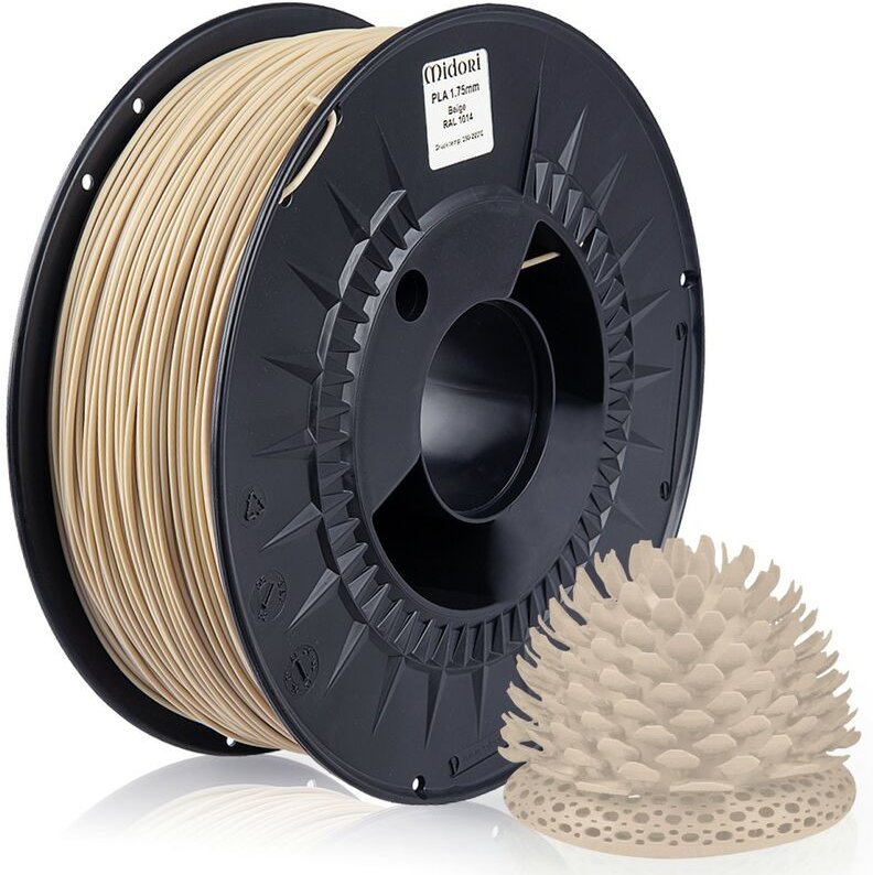 3D Drucker 1,75mm pla Filament 1kg Spule Rolle Premium Beige RAL1014 - Midori
