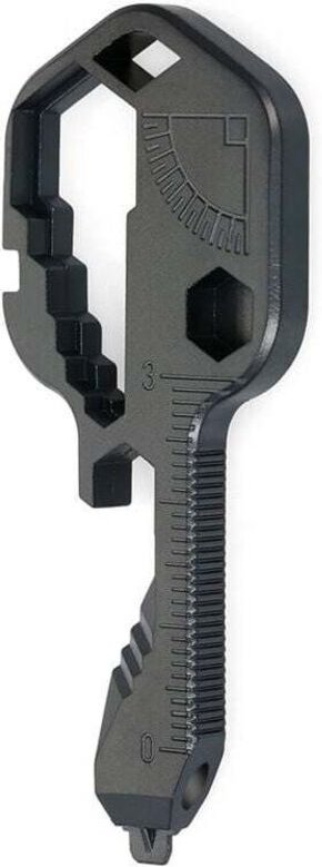 24-in-1 Multifunktionswerkzeug in Schraubenschlüsselform, Outdoor-Taschenwerkzeug aus Edelstahl (schwarz)