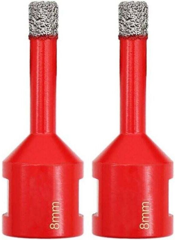 Diamantbohrer-Set für Fliesenbohrungen – 2 Stück 8 mm mit M14-Gewinde zum Bohren von Porzellan, Keramik, Fliesen, Granit...