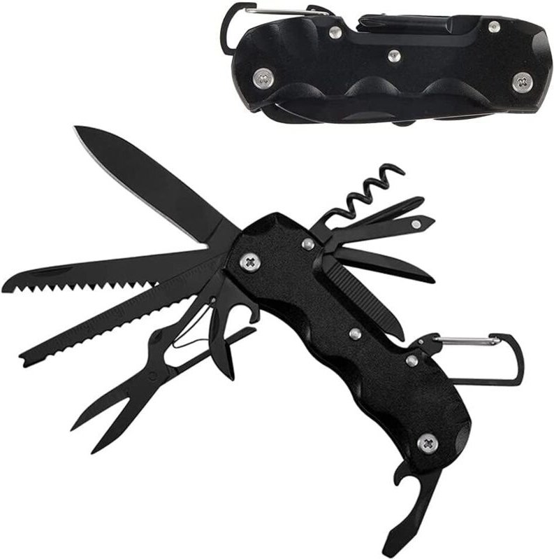 Schweizer Taschenmesser, Taozoey 12-in-1 Multifunktionsmesser, Schweizer Taschenmesser, Schweizer Messer mit Schraubendr...