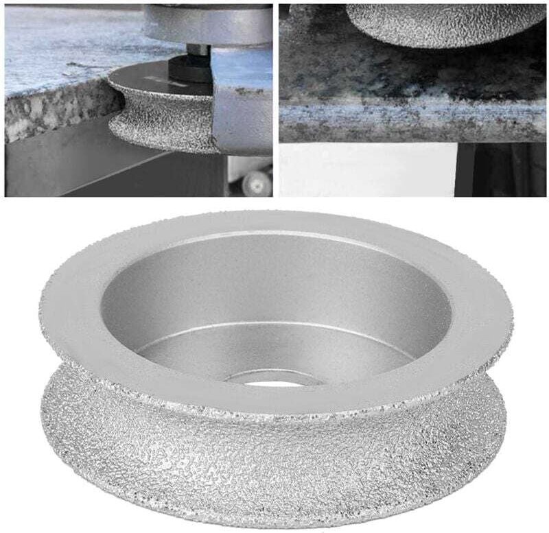 Gelötete Diamantschleifscheibe, verschleißfeste Schleifscheibe für Keramik, Glas, Granit, Kunststein (konkave Scheibe 1,...