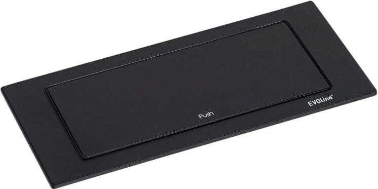 Backflip schwarz matt - versenkbare Einbau-Steckerleiste mit 2 Steckdosen und einem usb a - Evoline