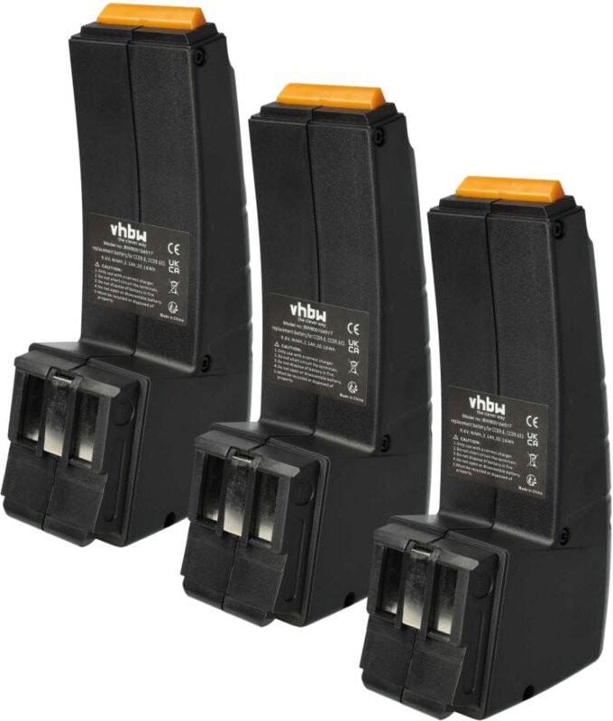 3x Akku Ersatz für Festo / Festool CCD9.6, CCD9.6ES, CCD9.6FX, CDD9.6 für Werkzeug (2100 mAh, NiMH, 9,6 v) - Vhbw