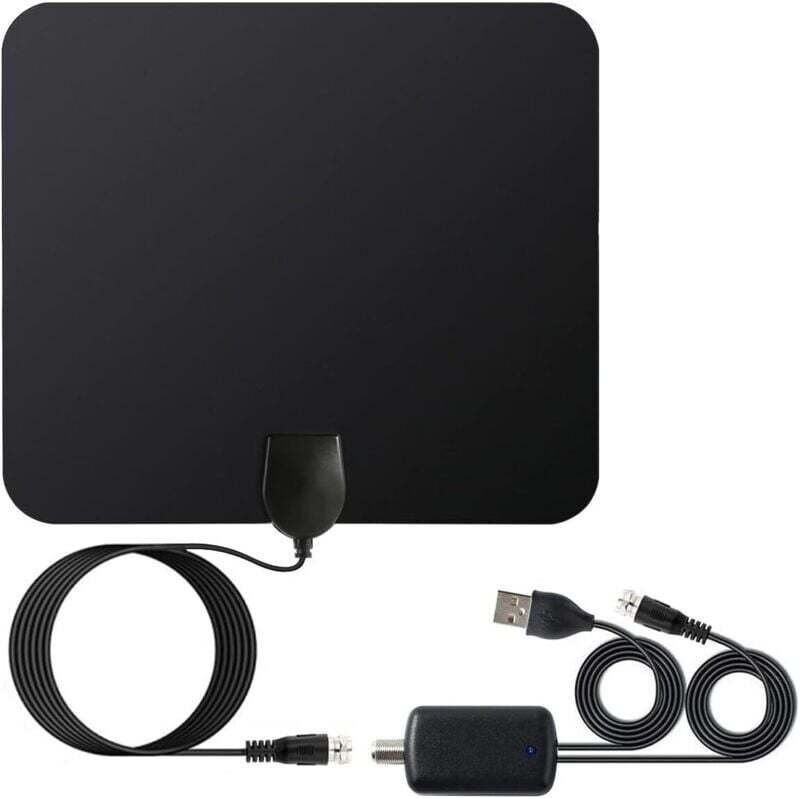 Antenna TV da interno digitale HDTV 4K 1080P HD VHF UHF con amplificatore di segnale per canali locali, compatibile con ...
