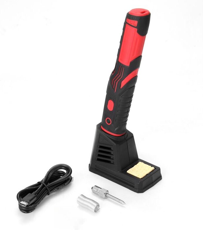 Saldatore ricaricabile senza fili con luce LED brillante