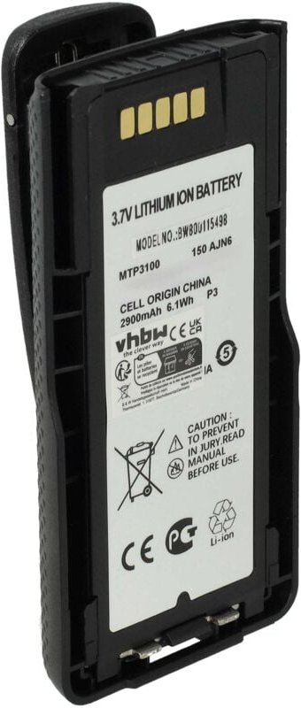 Vhbw - Akku kompatibel mit Motorola MTP6650 Funkgerät, Walkie Talkie (2900 mAh, 3,7 v, Li-Ion)