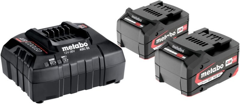 Akku Basic-Set 18V 2x 4.0Ah + Ladegerät ASC55 - Metabo