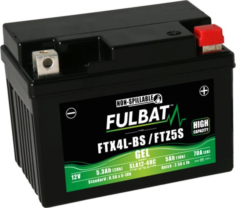 FULBAT FUL GEL Batterie - FTX4L-BS / FTZ5S / YTX4L-BS / YTZ5S (Gel, wartungsfrei)