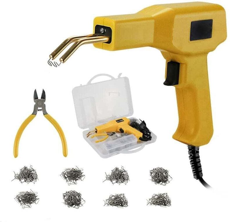 CHOYCLIT Kunststoffschweißen, Heißtacker für Kunststoffreparatur mit 400 Klammern, Kunststofftacker für Stoßstangen- und...