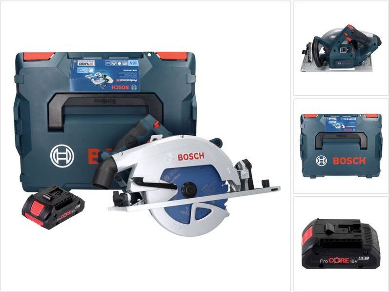 Bosch GKS 18V-68 GC Professional Akku Handkreissäge 18 V 190 mm Biturbo Brushless + 1x ProCORE Akku 4,0 Ah + L-BOXX - oh...