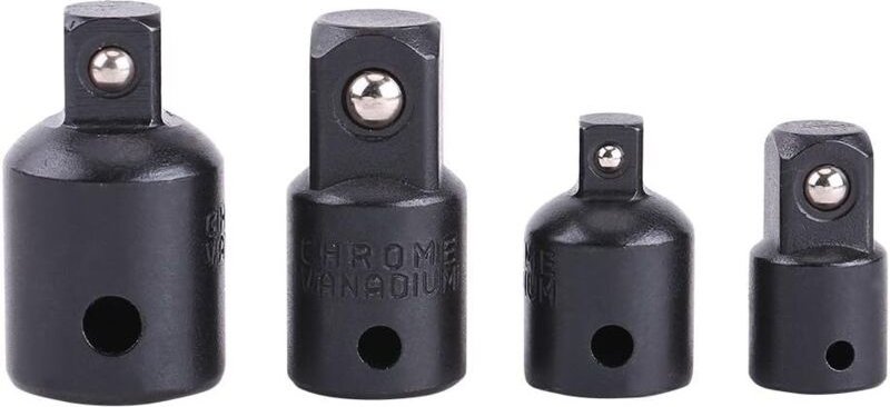 Spiel mit 4 Stück Erweiterungs- und Reduktionsadaptern 1/2", 3/8", 1/4" für Notenschlüsselschlüssel