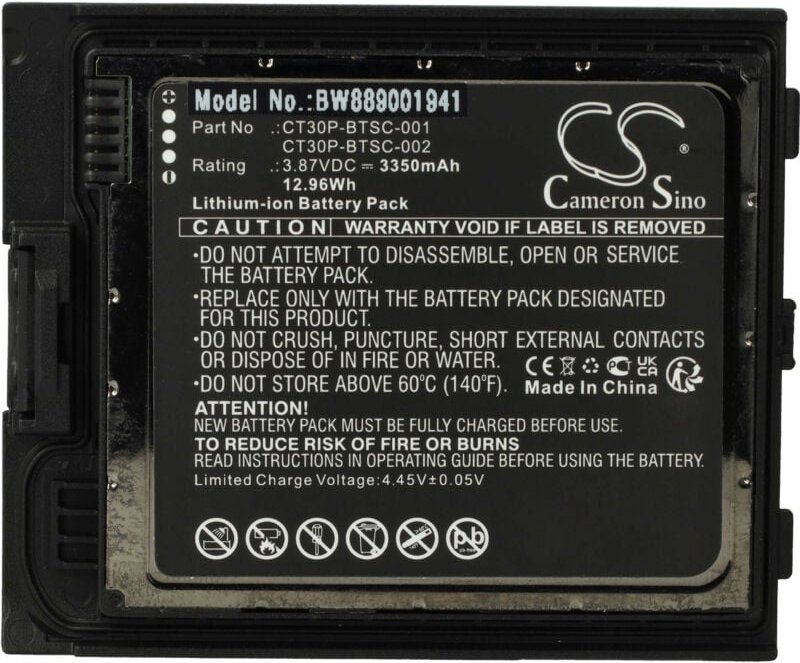 Akku Ersatz für Honeywell CT30P-BTSC-002, CT30P-BTSC-001 für Handheld Computer Scanner (3350 mAh, 3,87 v, Li-Ion) - Vhbw