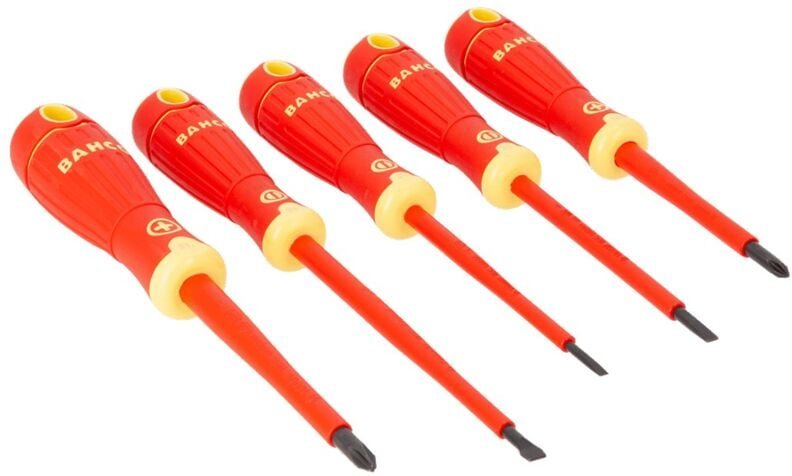 Set mit 5 Isolierter vde Bahco Fit Schraubendreher Bahco B220.005