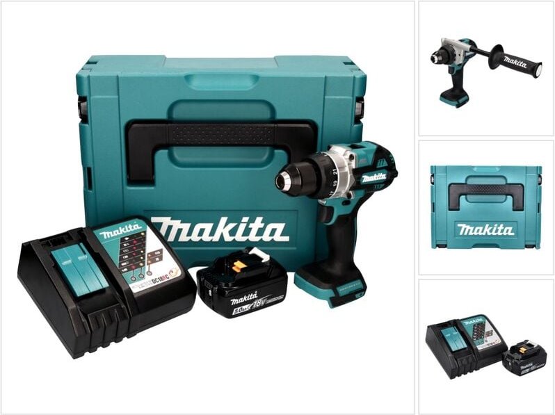 Ddf 486 RT1J Akku Bohrschrauber 18 v 130 Nm Brushless + 1x Akku 5,0 Ah + Ladegerät + Makpac - Makita