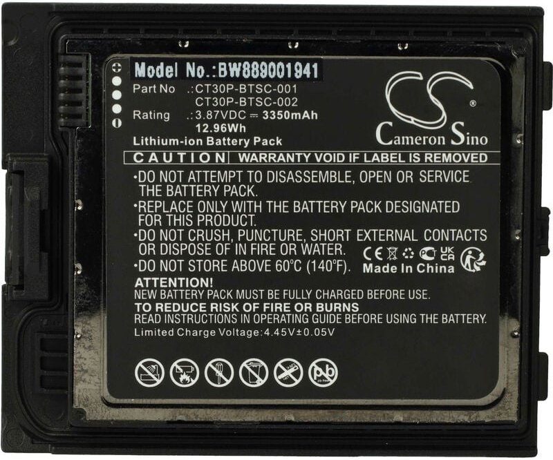 Akku kompatibel mit Honeywell CT30 xp hc, CT30 xp Handheld Computer Scanner (3350 mAh, 3,87 v, Li-Ion) - Vhbw