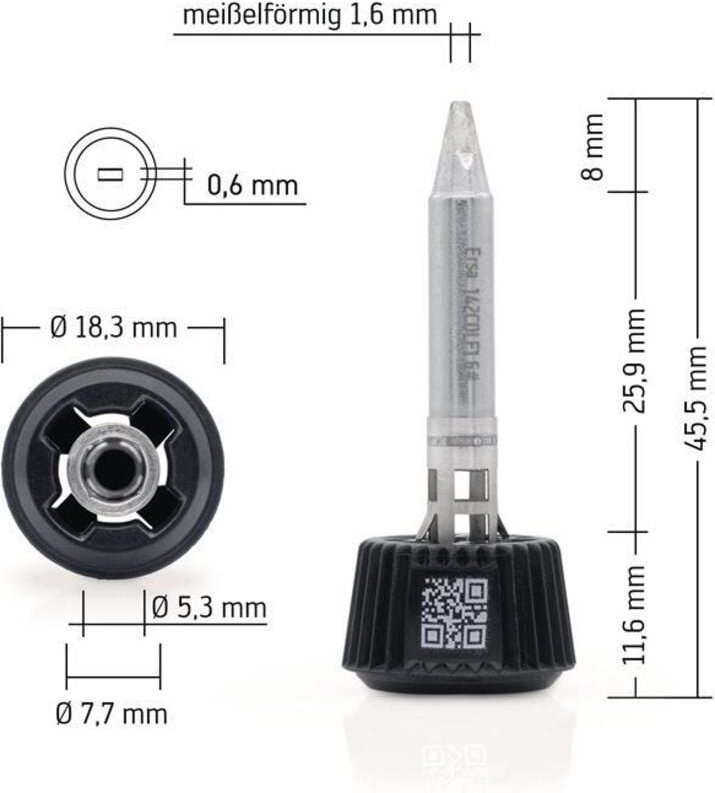 Thumbnail - Lötspitze meißelförmig Breite 1,6 mm 0142CDLF16/SB