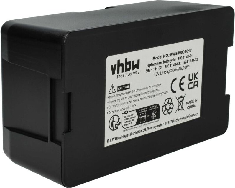 Akku Ersatz für Husqvarna 593 11 41-04, 593 11 41-03, 593 11 41-01, 593 1 141-02 für Rasenroboter Rasenmäher (5000mAh 18...