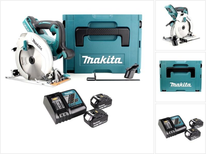 Makita DHS 710 RGJ 36V Akku Li-Ion Handkreissäge 190 mm + 2x Akku 6,0Ah + Ladegerät + Makpac