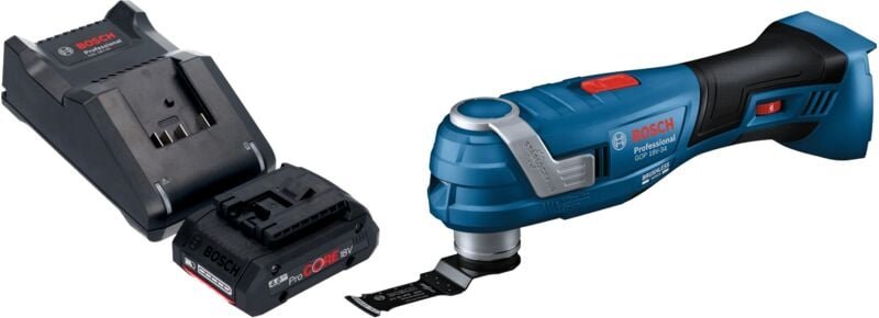 Bosch gop 18V-34 Professional Akku Multi Cutter 18 v Starlock Plus + 1x ProCORE Akku 4,0 Ah + Ladegerät