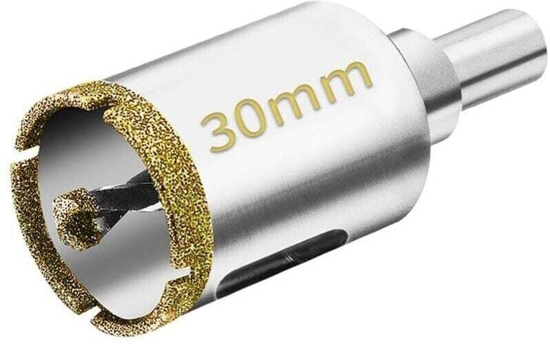 2-teiliges 30-mm-Diamant-Lochsägen-Set mit Zentrierbohrer, diamantbeschichteter Fliesenlochsäge, Diamantkernbohrer für G...