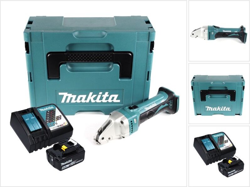 Makita DJS 161 RG1J Akku Blechschere 18 V 1,6 mm + 1x Akku 6,0 Ah + Ladegerät + Makpac