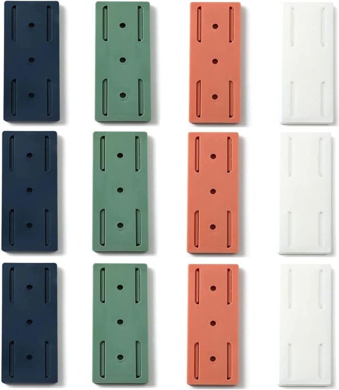 Selbstklebender Steckdosenleistenhalter, 12-teiliger, wandmontierter Steckdosenleistenhalter, selbstklebender Steckdosen...