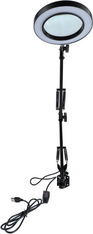 10-fache Vergrößerungslupe mit Licht, flexible LED-Lupe, 10 Helligkeitsstufen und 3 Farbtemperaturstufen, Schreibtischla...