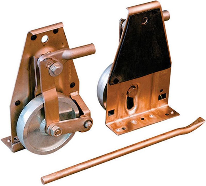 Rollkeile x2 mit Hebel – Stahlräder - MJ1000A