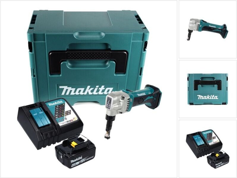 Djn 161 RG1J Akku Knabberschere 18 v + 1x Akku 6,0 Ah + Ladegerät + Makpac - Makita