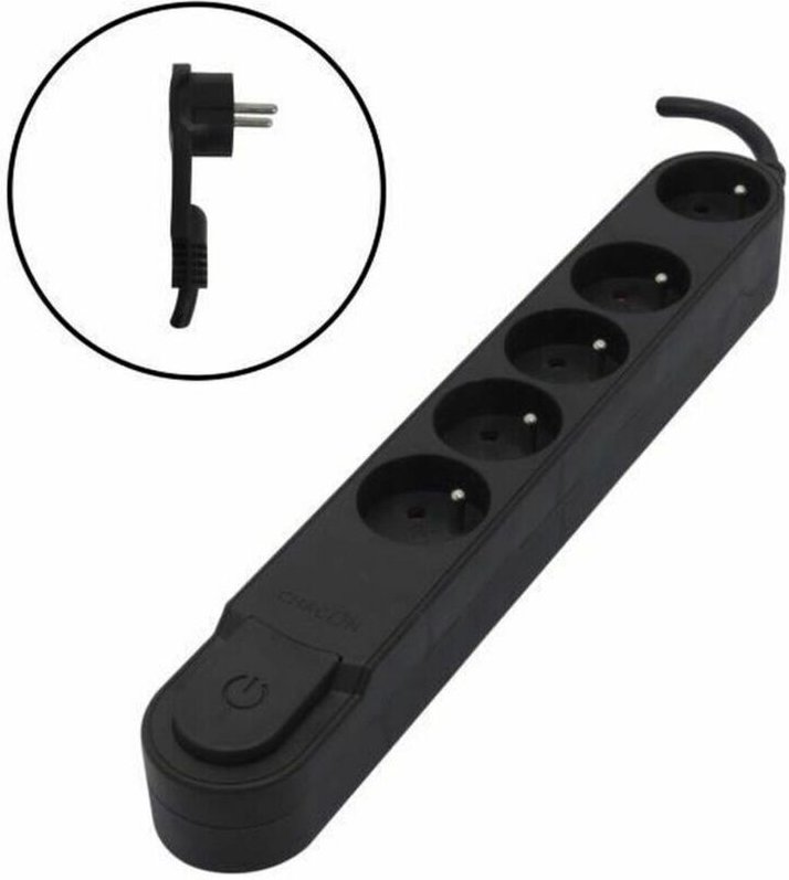 Steckerleiste mit 5 Steckdosen und Schalter Chacon (1,5 m)