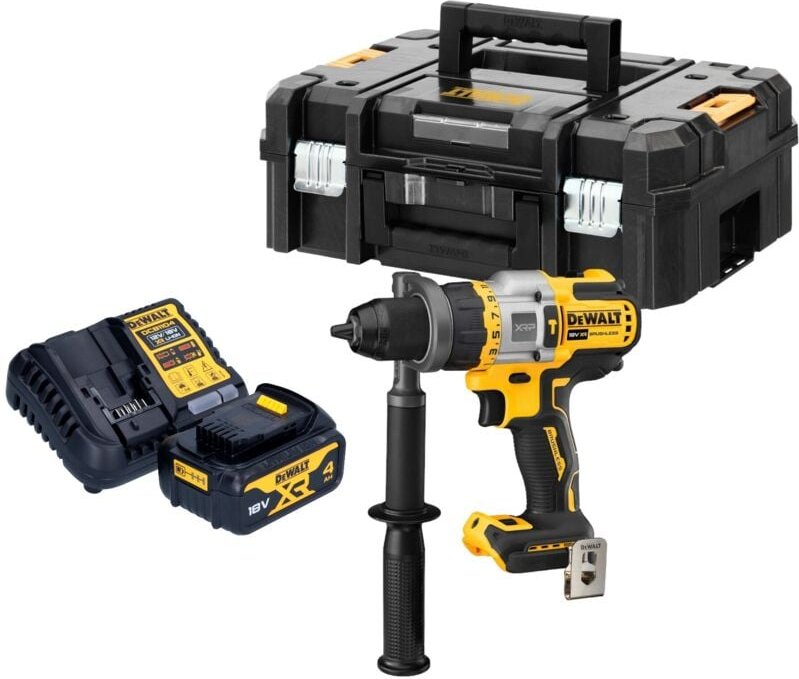 DeWalt DCD 999 M1T Akku Schlagbohrschrauber 18 V 95 Nm Brushless + 1x Akku 4,0 Ah + Ladegerät + TSTAK